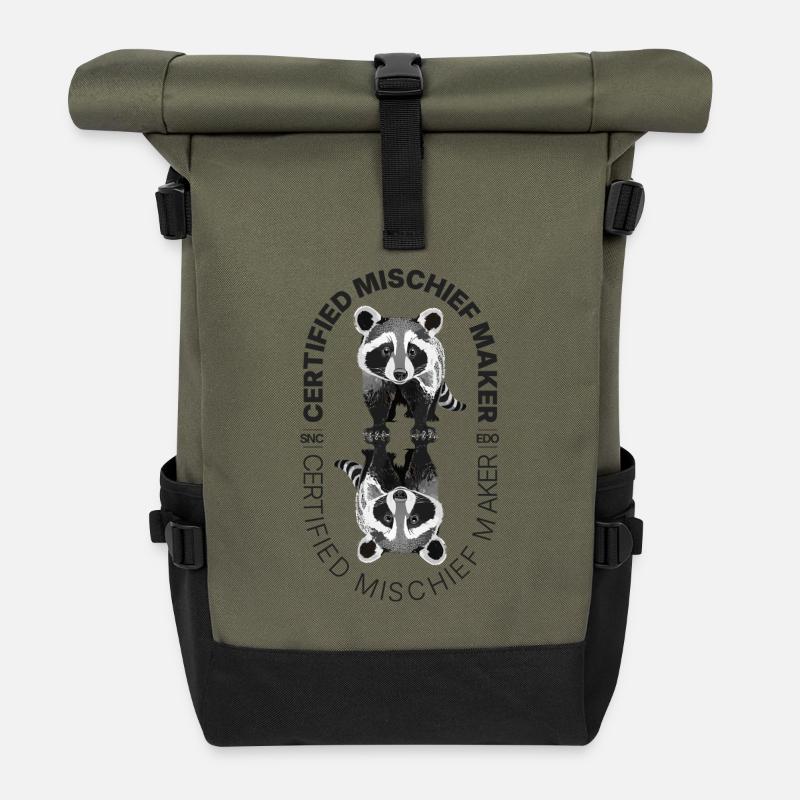 Weg des Tanuki - Rolltop Rucksack - Olive/Schwarz