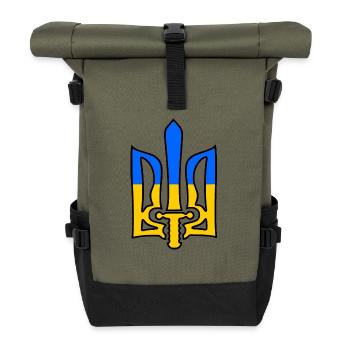 Ukraine - Rolltop Rucksack - Olive/Schwarz - Vorne