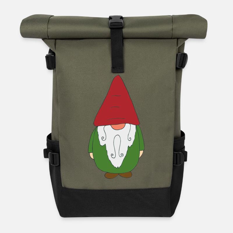 gartenzwerg - Rolltop Rucksack - Olive/Schwarz
