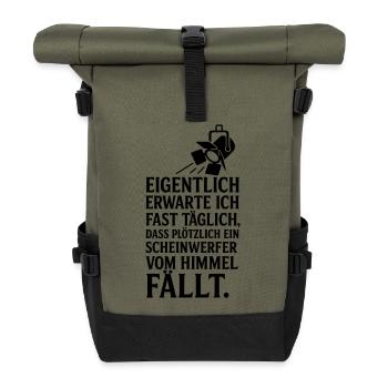 scheinwerfer vom himmel  - Rolltop Rucksack - Olive/Schwarz - Vorne
