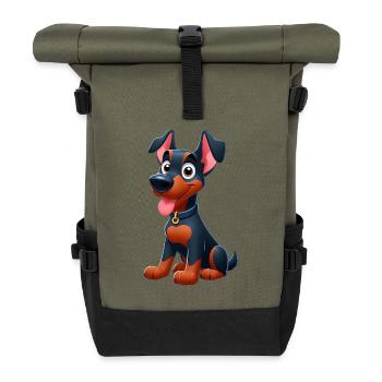 Doberman 2 - Roll Top Backpack - olive/black - Front