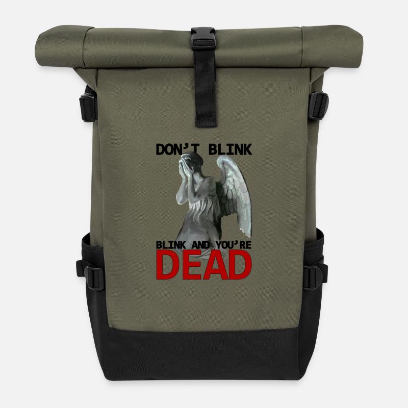 Don't blink - Sac à dos roll top - olive/noir