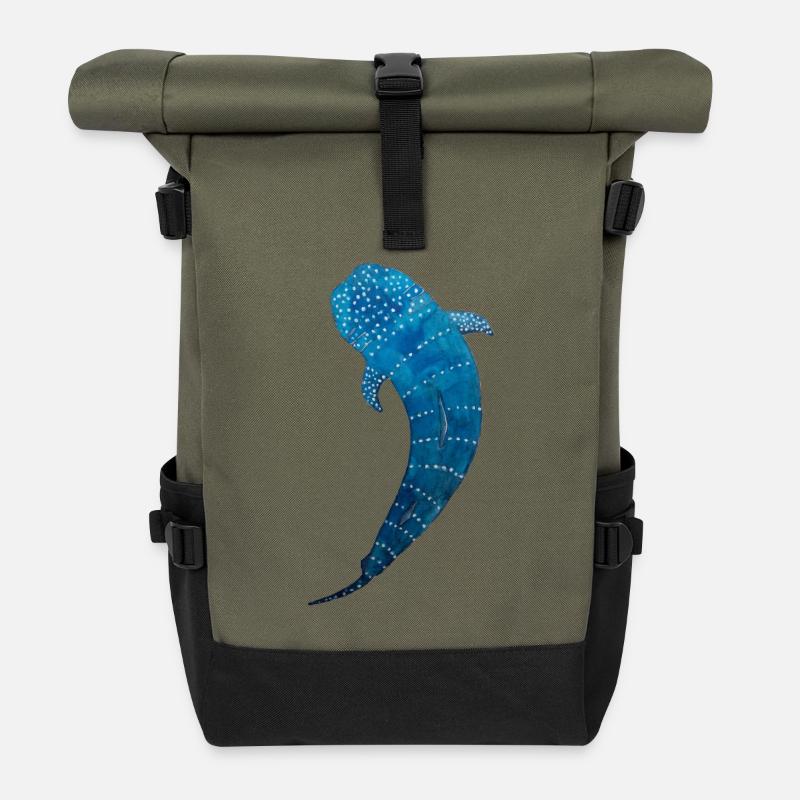 Whaleshark - Roll Top Backpack - olive/black