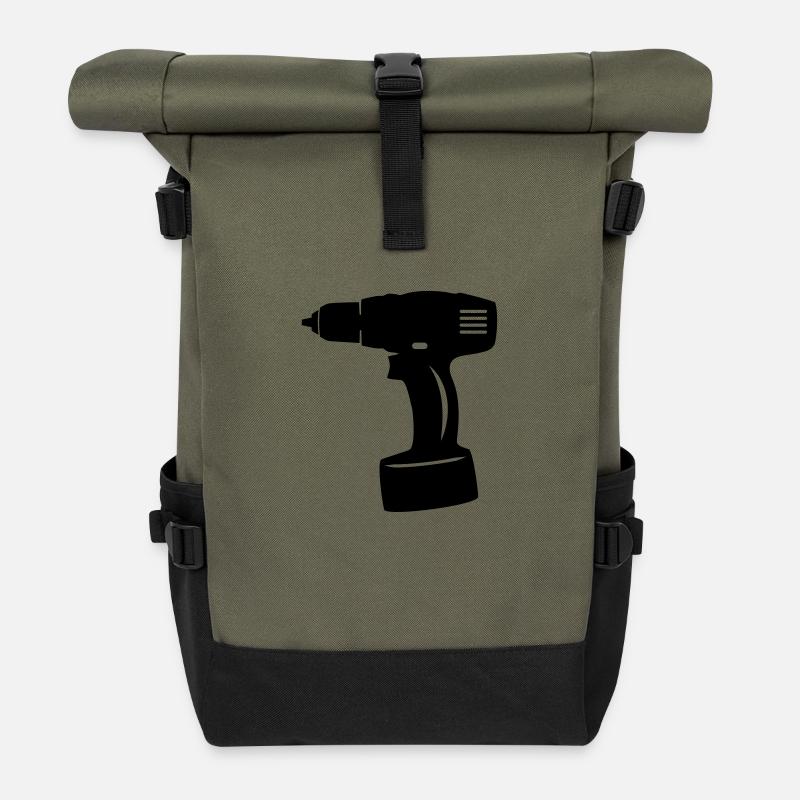 Akkuschrauber - Rolltop Rucksack - Olive/Schwarz