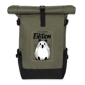 I am a limited edition - Rolltop Rucksack - Olive/Schwarz - Vorne