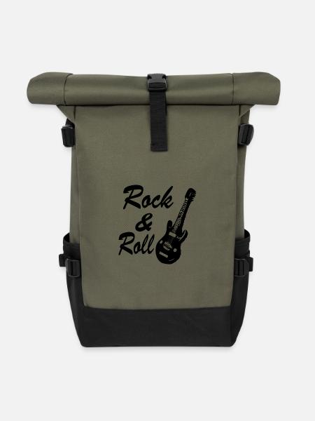 Rock 'n' Roll - Rolltop Rucksack - Olive/Schwarz