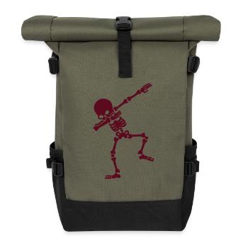 Skeleton mind - Roll Top Backpack - olive/black - Front