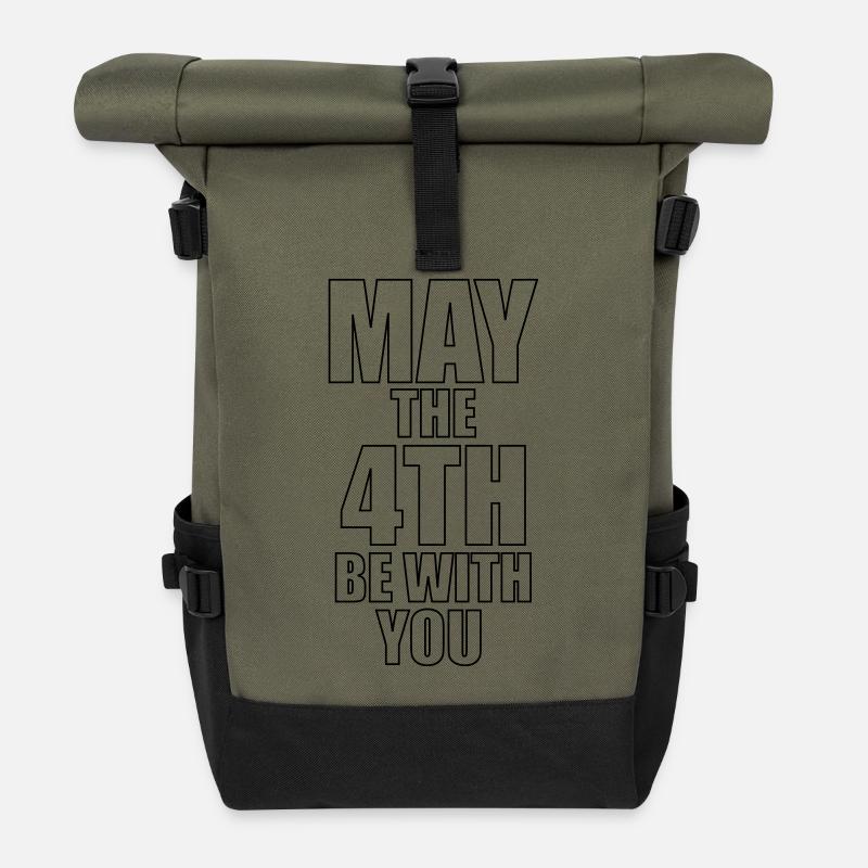 May the 4th be with you - Rolltop Rucksack - Olive/Schwarz