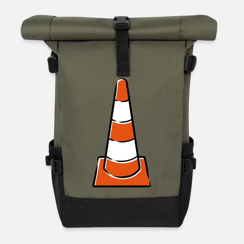 Bauhütchen - Rolltop Rucksack - Olive/Schwarz