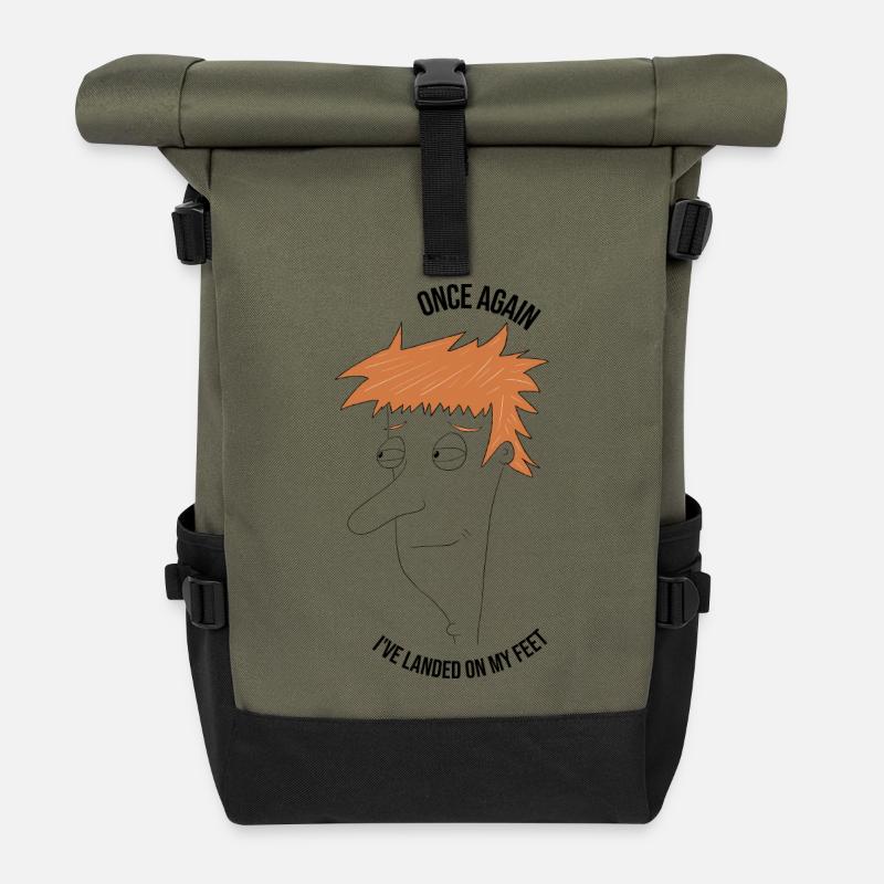 Once again, I've landed on my feet - Roll Top Backpack - olive/black