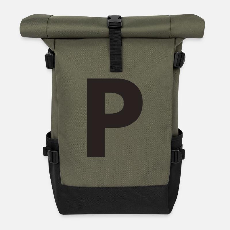 P - Roll Top Backpack - olive/black