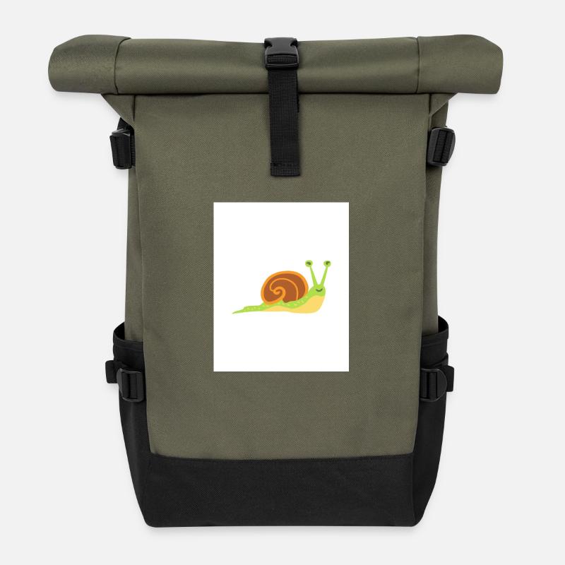 Schnecke - Rolltop Rucksack - Olive/Schwarz