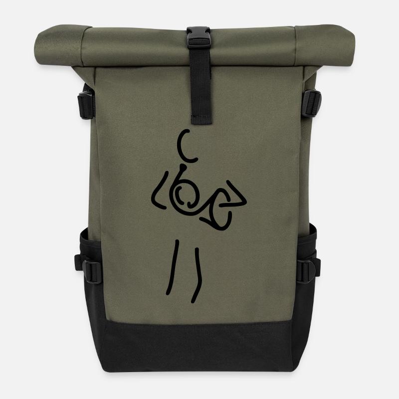 horn spielen - Rolltop Rucksack - Olive/Schwarz