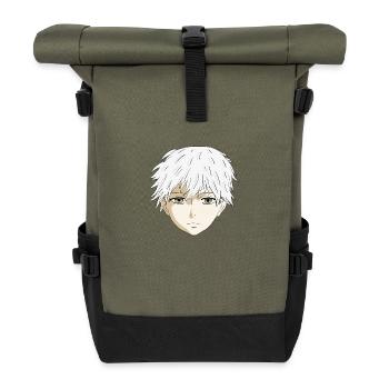Anime Boy - Rolltop Rucksack - Olive/Schwarz - Vorne