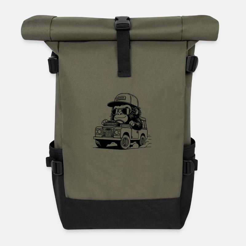 Gorilla Car4x4 - Roll Top Backpack - olive/black