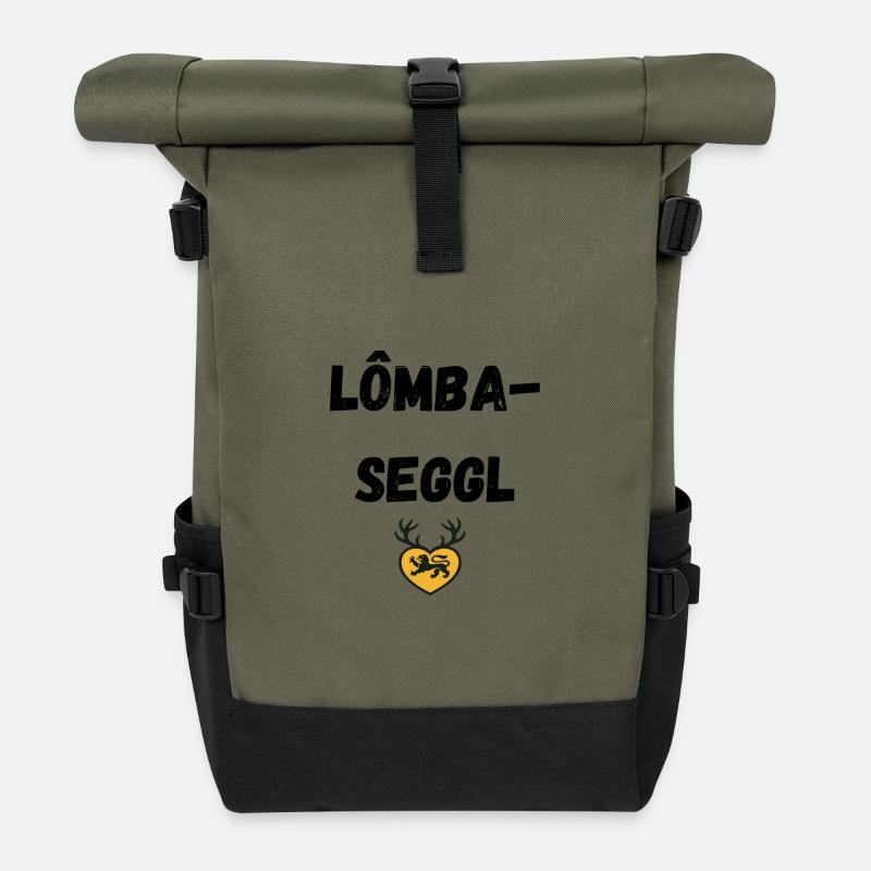 Lombaseggl souabe - Sac à dos roll top - olive/noir