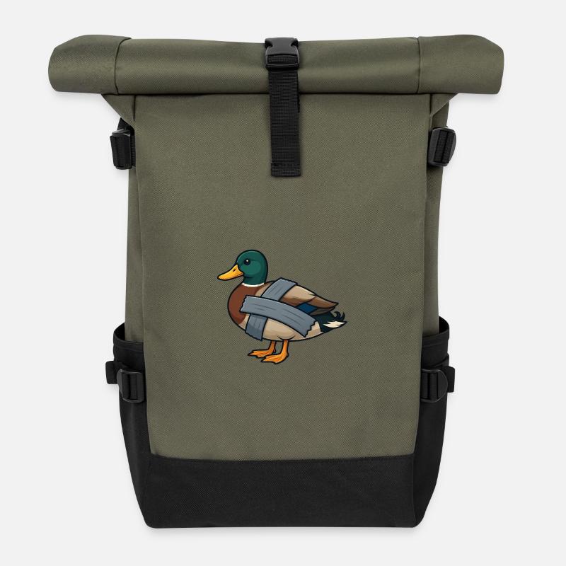 Duck Tape - Roll Top Backpack - olive/black