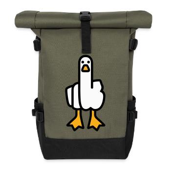 Statement Gans - Rolltop Rucksack - Olive/Schwarz - Vorne