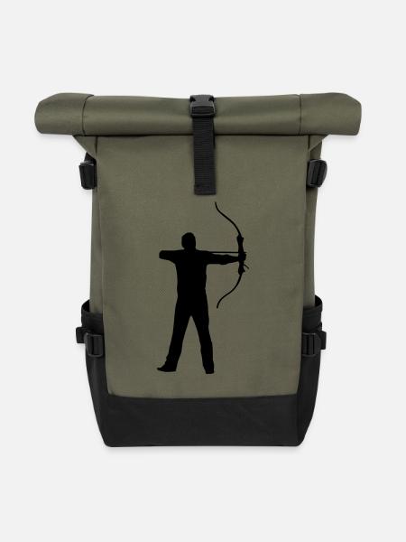 bogenschuetze - Rolltop Rucksack - Olive/Schwarz