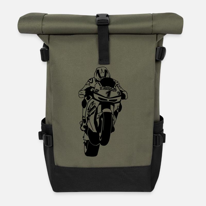 MotoGP - Rolltop Rucksack - Olive/Schwarz