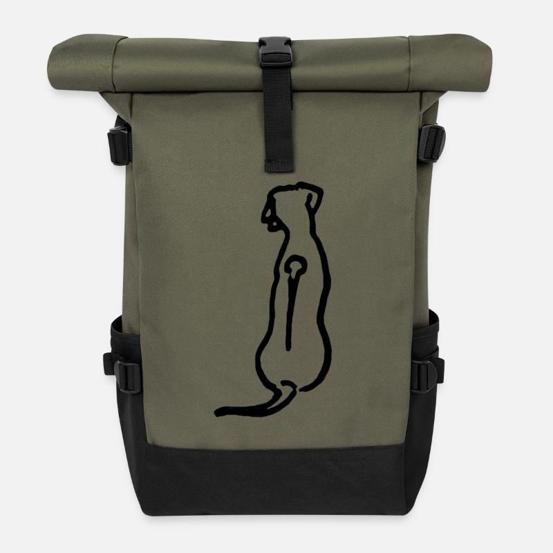 Rhodesian Ridgeback - Rolltop Rucksack - Olive/Schwarz