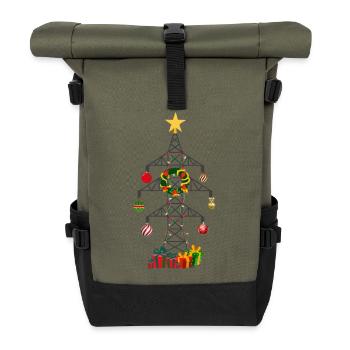 Christmas Strommast - Rolltop Rucksack - Olive/Schwarz - Vorne