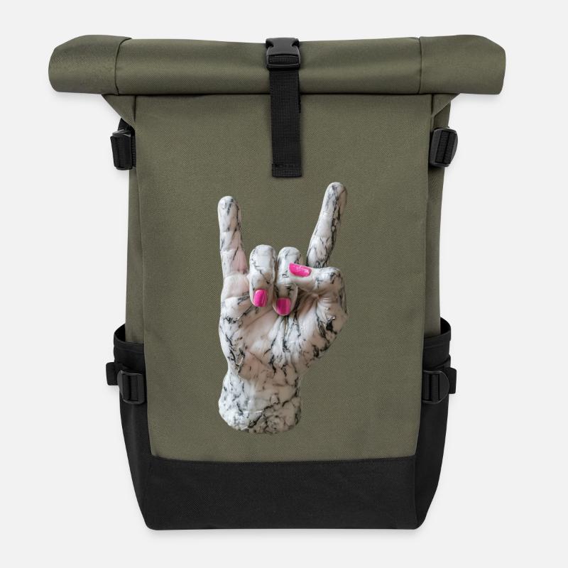Rock and Roll - Rolltop Rucksack - Olive/Schwarz