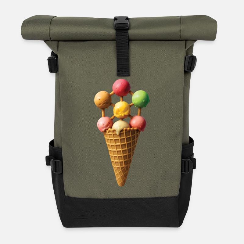 FROZEN ATOMS - Belgium - Roll Top Backpack - olive/black
