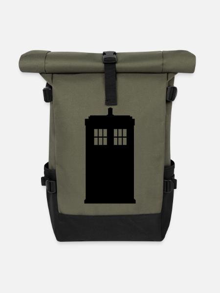 Police box - Rolltop Rucksack - Olive/Schwarz