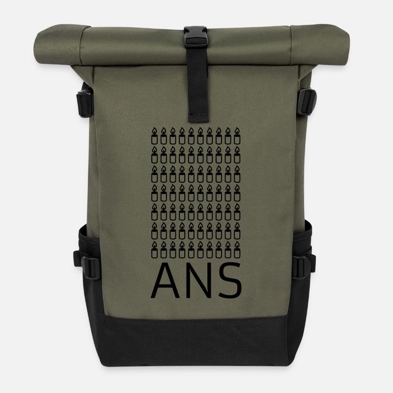 70 ans 70 bougies - Sac à dos roll top - olive/noir