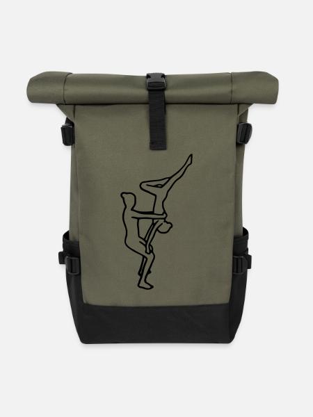 Akrobatik - Rolltop Rucksack - Olive/Schwarz