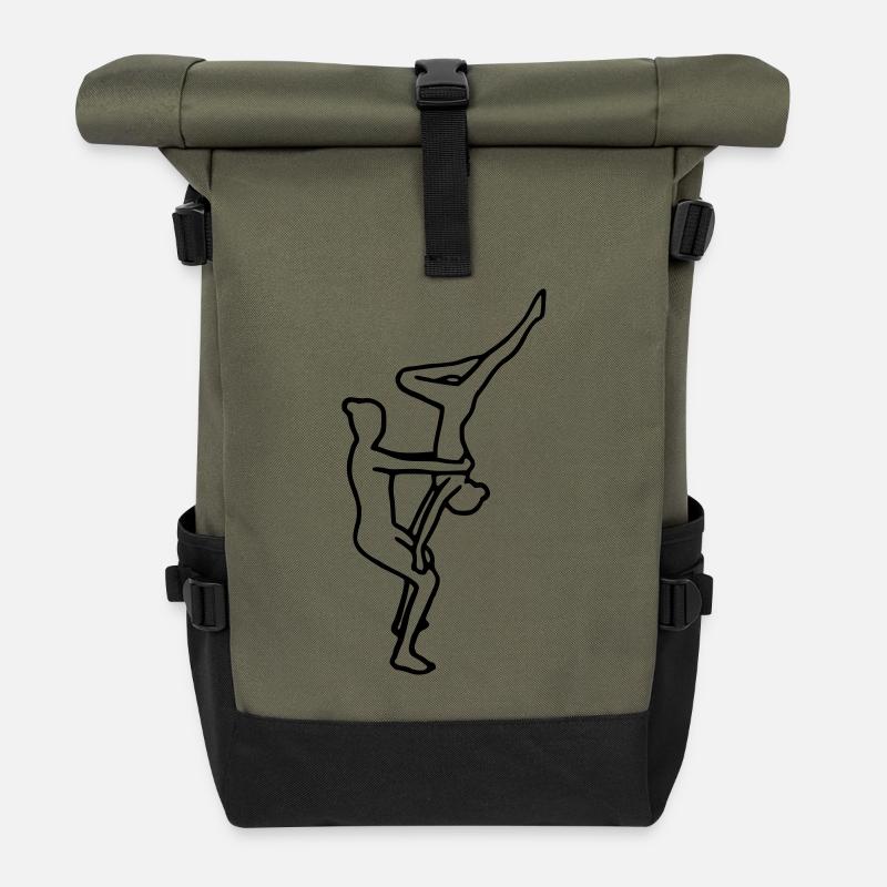 Akrobatik - Rolltop Rucksack - Olive/Schwarz