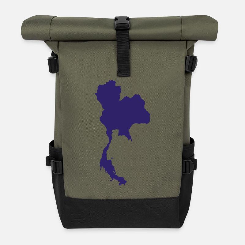 Thailand - Rolltop Rucksack - Olive/Schwarz