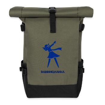 DABBING HANKA - Roll Top Backpack - olive/black - Front