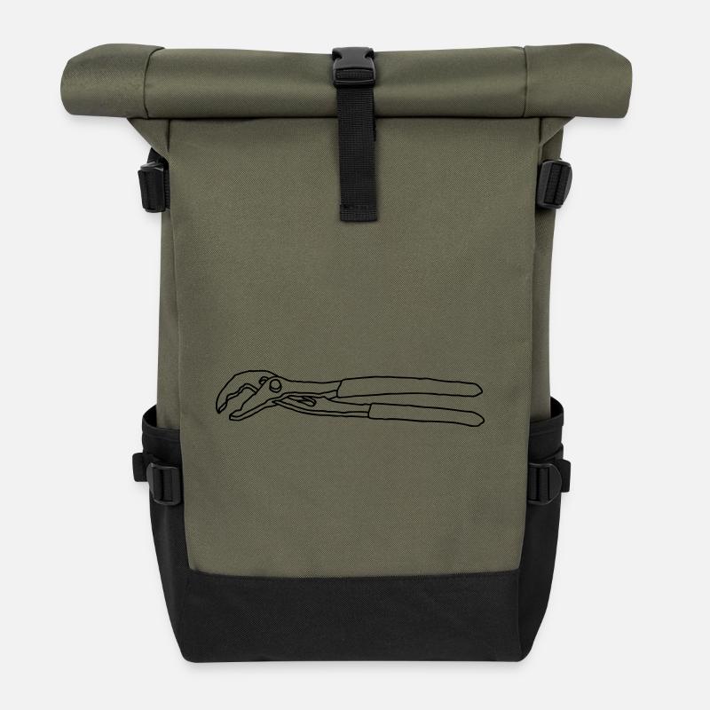 WRENCH - Roll Top Backpack - olive/black
