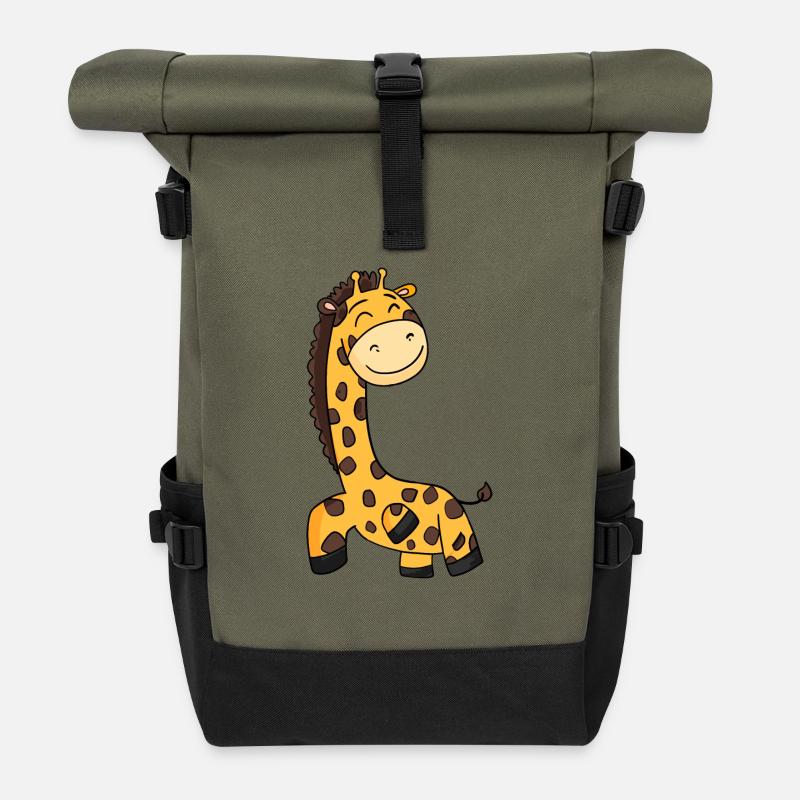 Giraffe - Rolltop Rucksack - Olive/Schwarz