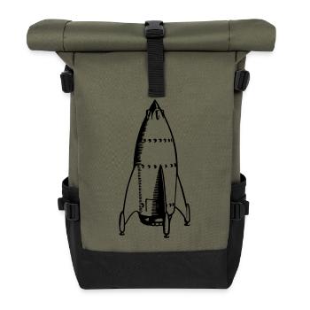 vaisseau spatial - Sac à dos roll top - olive/noir - Devant