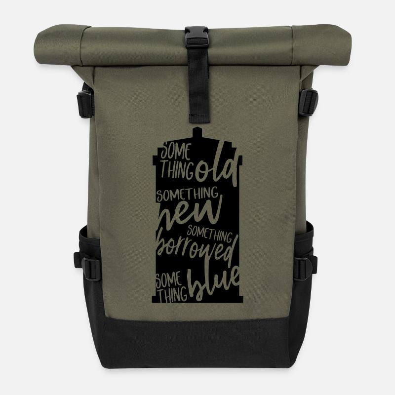 Something Old - Rolltop Rucksack - Olive/Schwarz