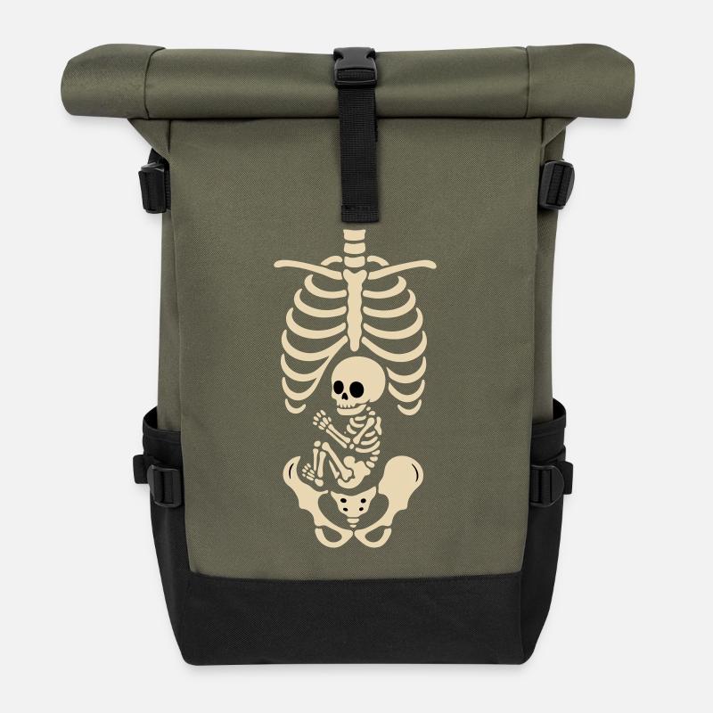 Skelett der Mutterschaft - Rolltop Rucksack - Olive/Schwarz