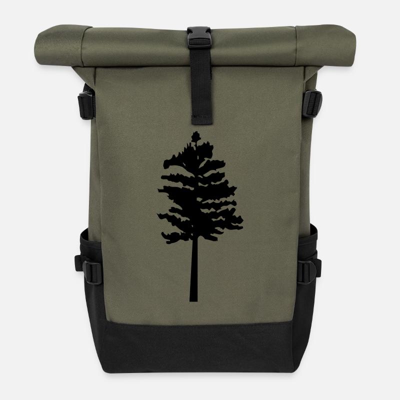 arbre - Sac à dos roll top - olive/noir