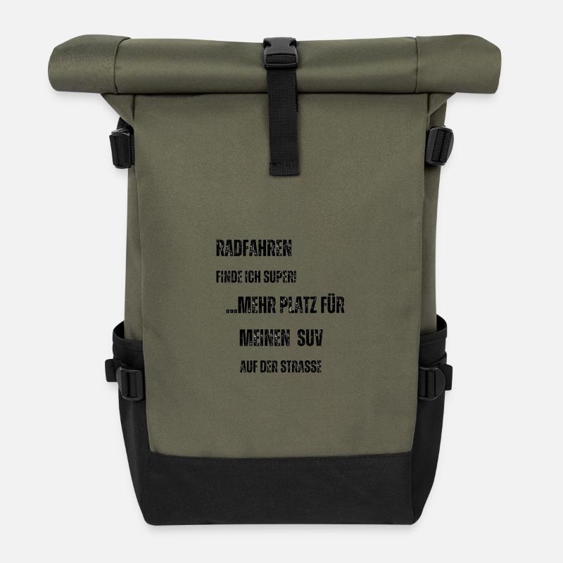 Cyclisme vs VUS - Sac à dos roll top - olive/noir