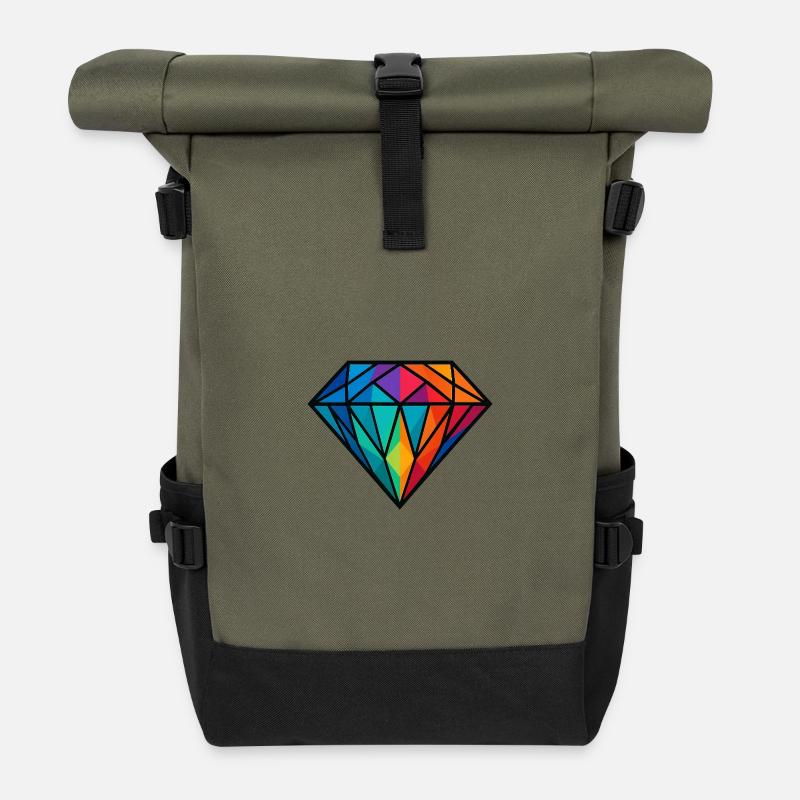 Diamant - Rolltop Rucksack - Olive/Schwarz
