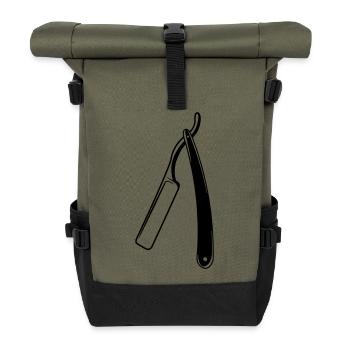 Razor transparent shadow image - Roll Top Backpack - olive/black - Front