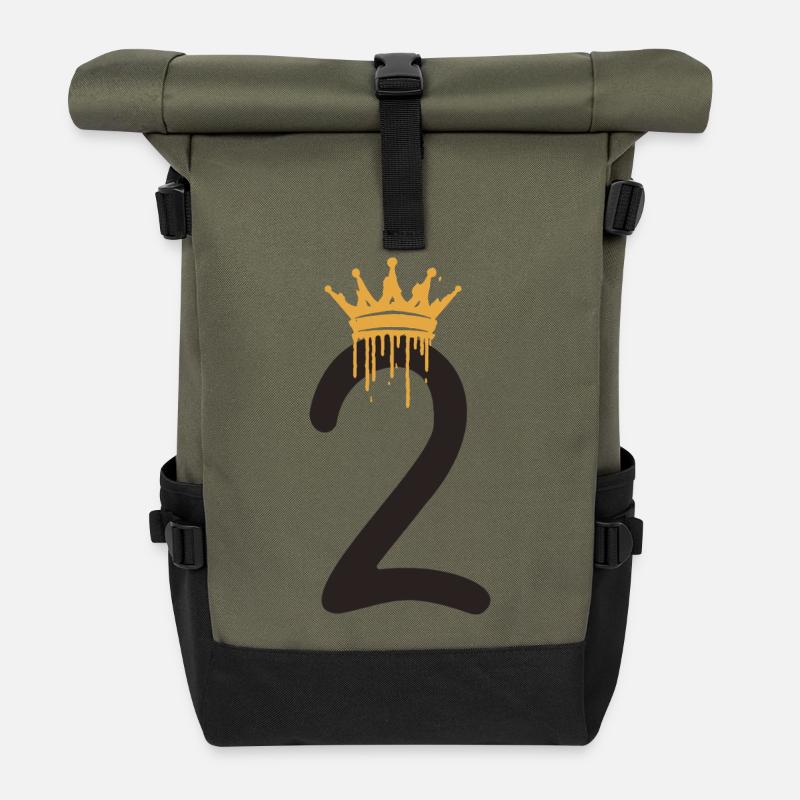 1 - Roll Top Backpack - olive/black