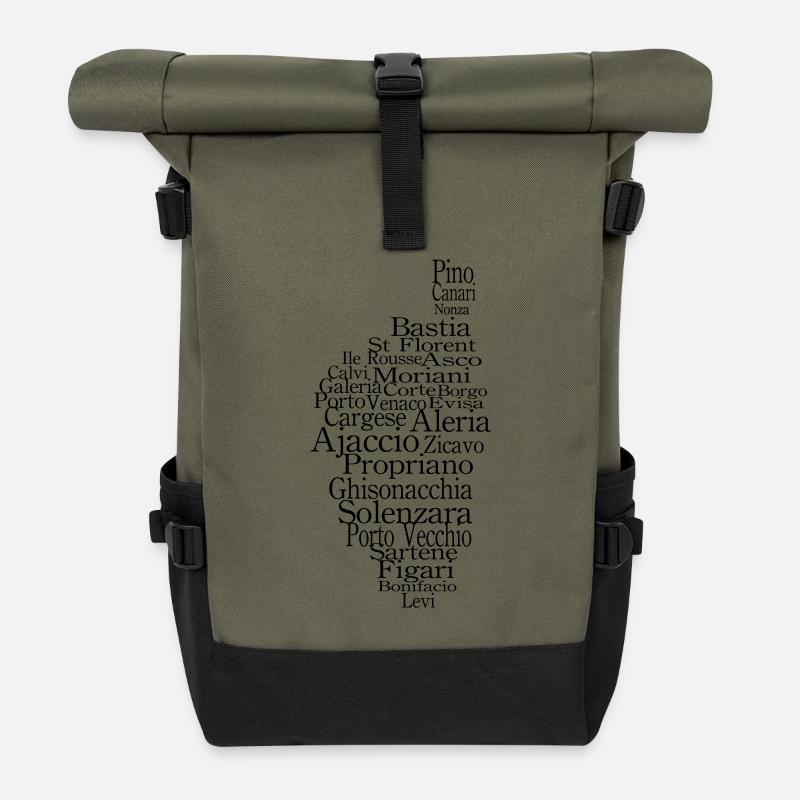 Korsika - Rolltop Rucksack - Olive/Schwarz