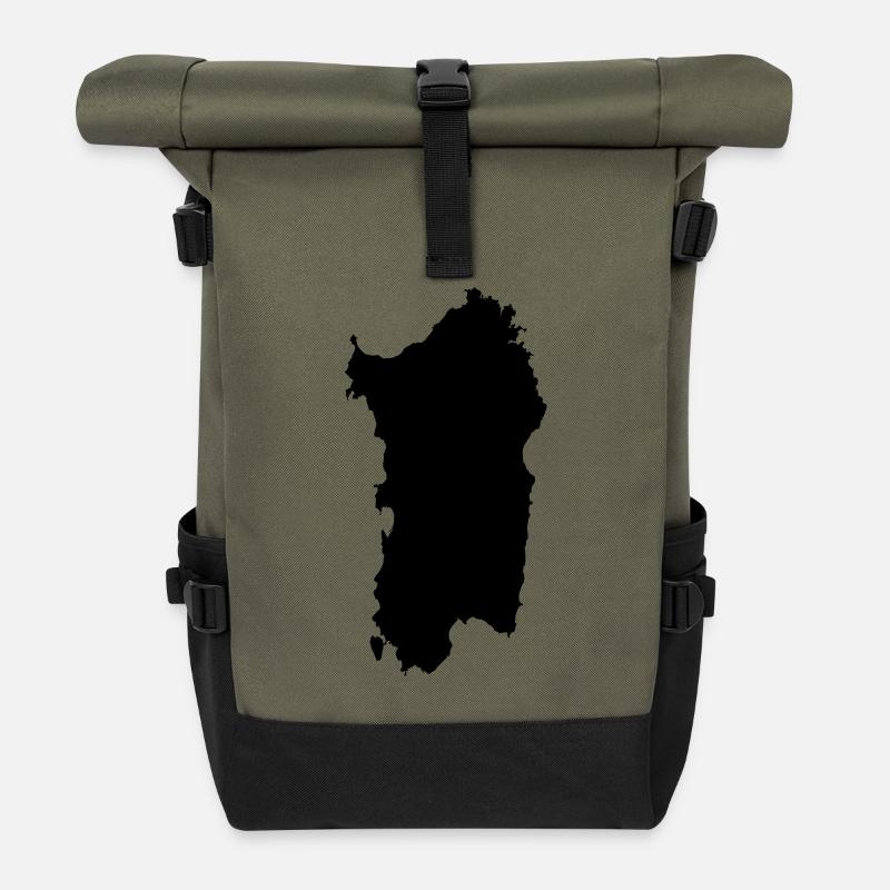 Sardaigne - Sac à dos roll top - olive/noir