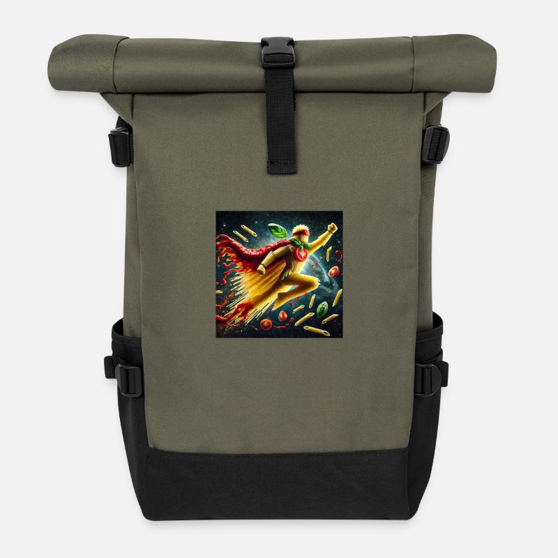 Spagettiman - Rolltop Rucksack - Olive/Schwarz