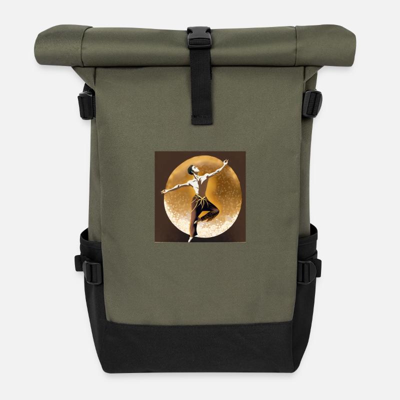 Infini - Sac à dos roll top - olive/noir