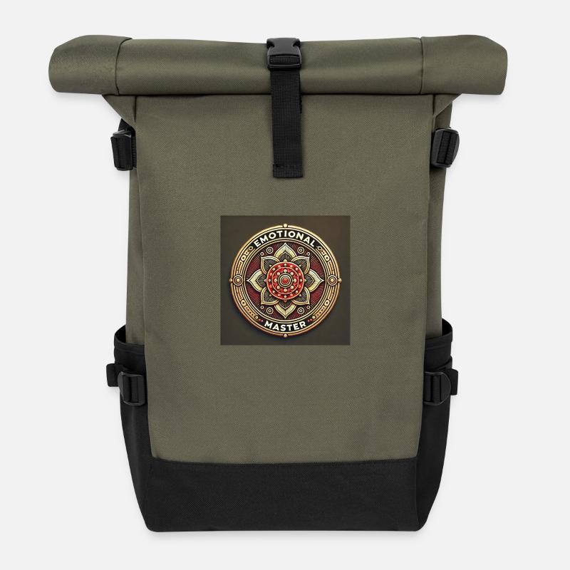 Emotional Master - Roll Top Backpack - olive/black