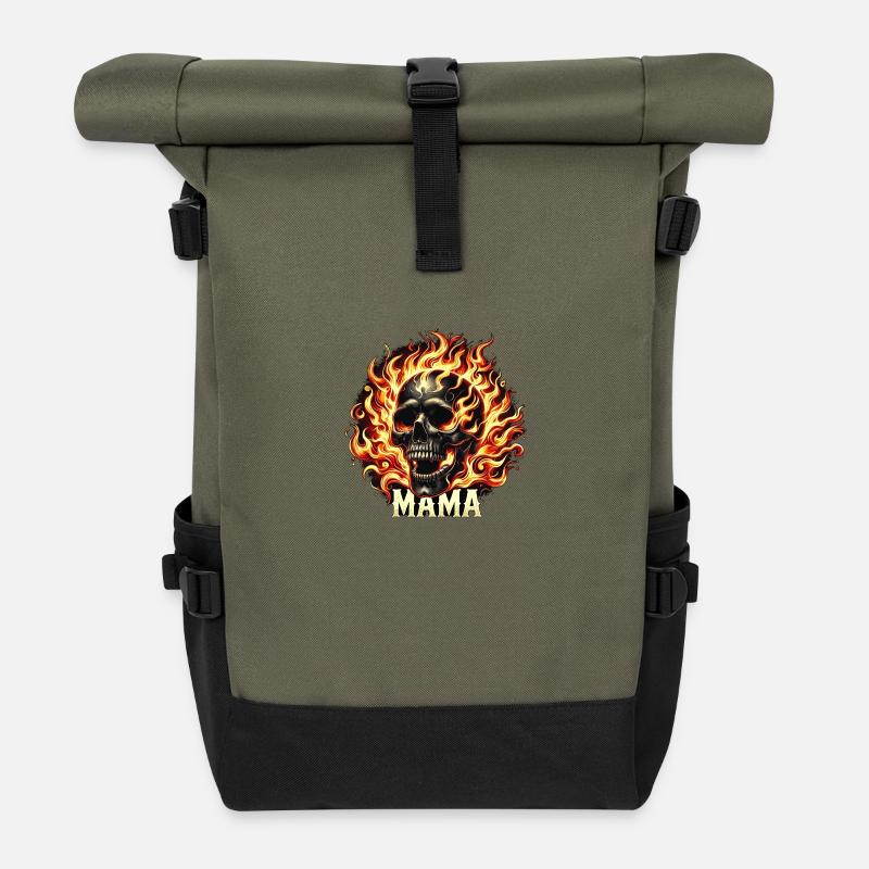 AllYouNeedIsMama - Rolltop Rucksack - Olive/Schwarz
